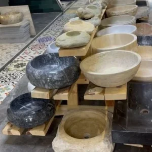 أحواض مغاسل من الرخام الطبيعي
